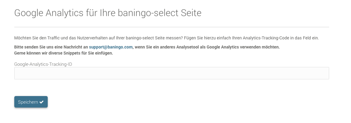 Google Analytics hinzufügen