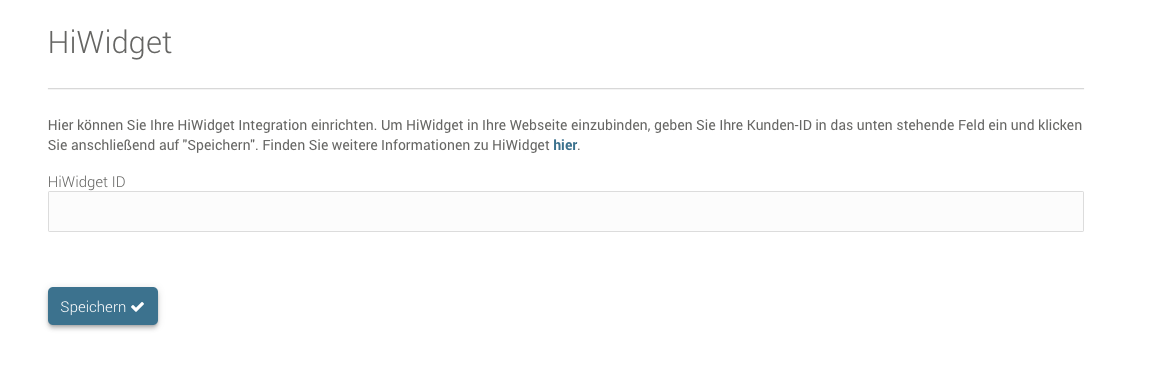 HiWidget hinzufügen