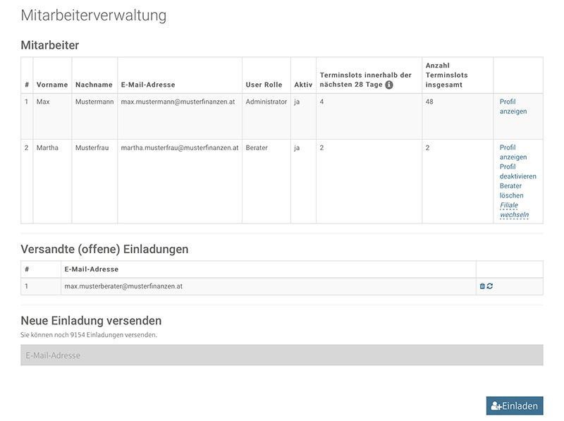 Mitarbeiterverwaltung